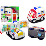 Ambulance speelgoed - 20x15x12 cm - interactief - met melodieën