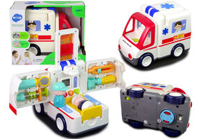Ambulance speelgoed - 20x15x12 cm - interactief - met melodieën