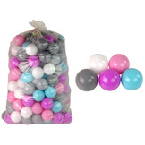 Ballenbak ballen - 200 stuks - grijs, wit, roze, paars en mint