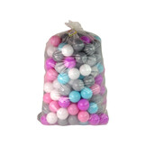 Ballenbak ballen - 200 stuks - grijs, wit, roze, paars en mint