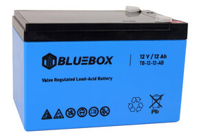 AGM accu BLUEBOX - 101x151x98mm - 12V 12Ah - blauw - gelaccu
