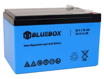 AGM accu BLUEBOX - 101x151x98mm - 12V 14Ah - blauw - gelaccu