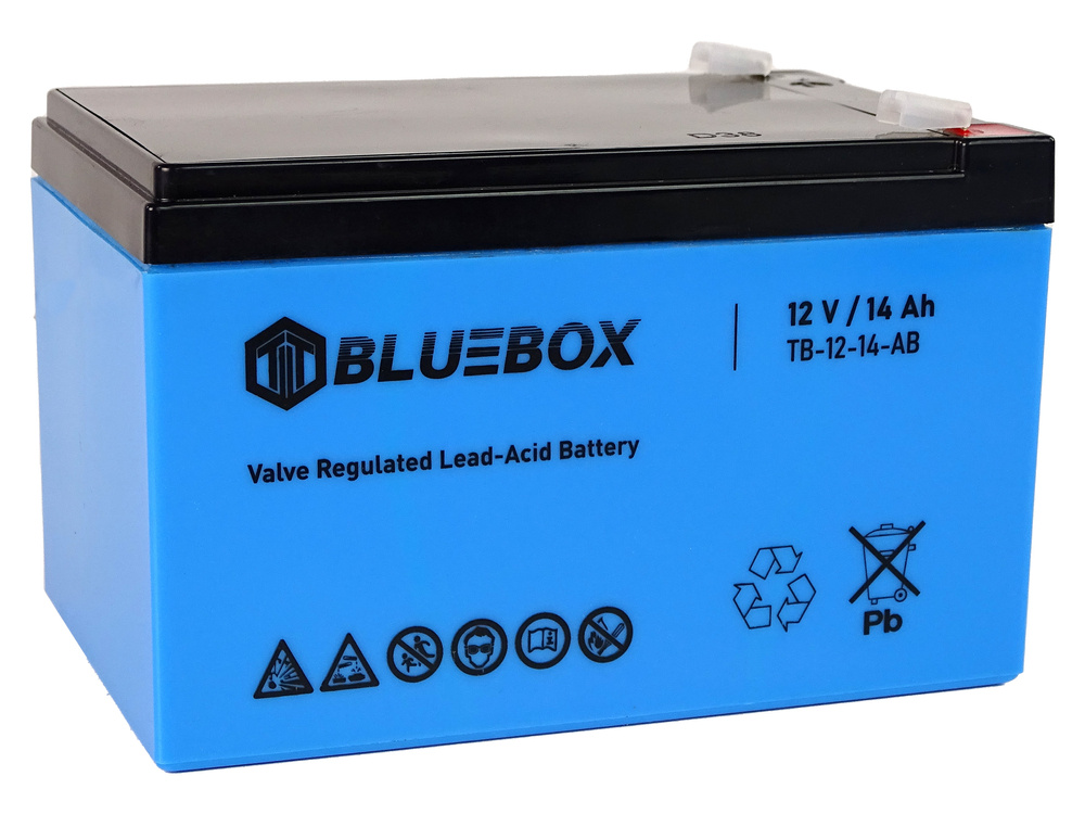 AGM accu BLUEBOX - 101x151x98mm - 12V 14Ah - blauw - gelaccu