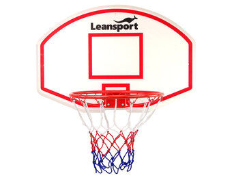 Basketbal net - 90x60x28cm - wit, rood en blauw
