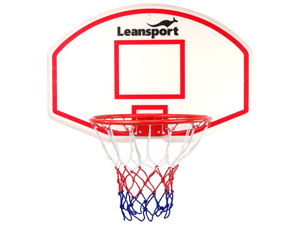 Basketbal net - 90x60x28cm - wit, rood en blauw