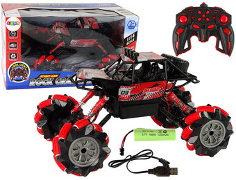 Bestuurbare auto - off-road buggy - R/C - 29x18x16cm - rood zwart