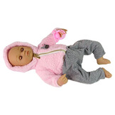 Babypop - 40x29 cm - met fopspeen - roze