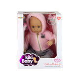Babypop - 40x29 cm - met fopspeen - roze