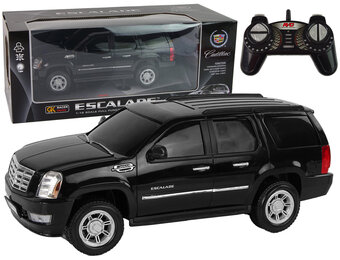 Bestuurbare auto - Cadillac Escalade - 30x13x15cm - LED lampen - zwart