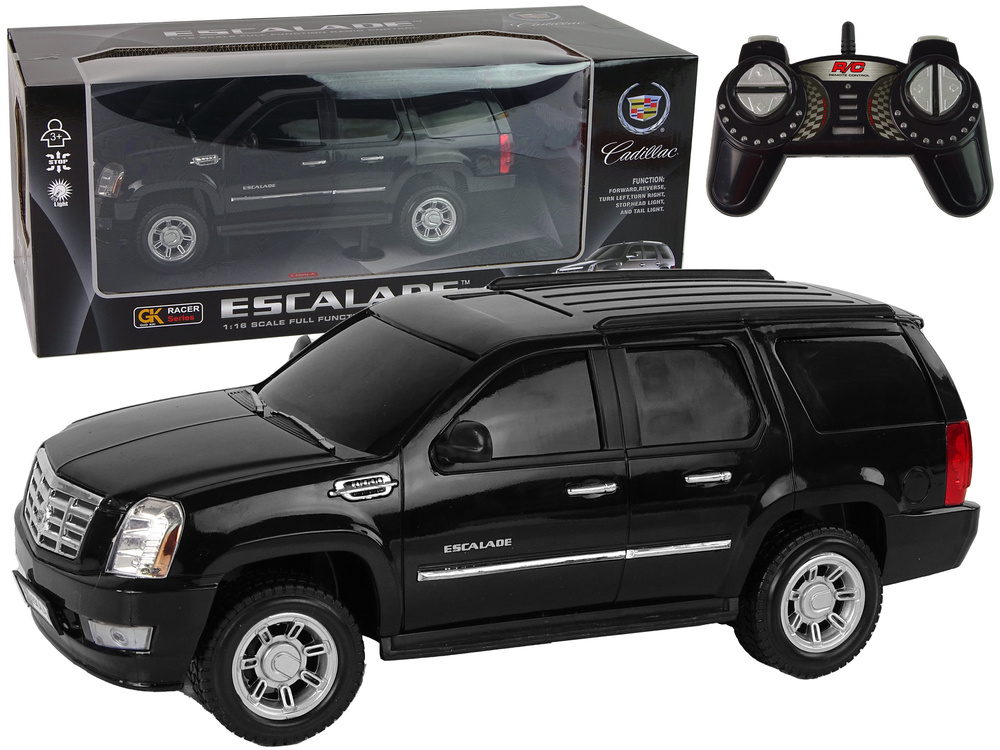 Bestuurbare auto - Cadillac Escalade - 30x13x15cm - LED lampen - zwart