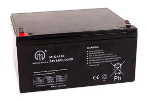 AGM accu - 90x150x95mm - 24V14AH - zwart - gelaccu