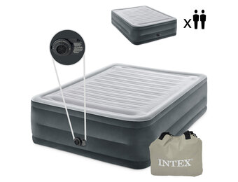 INTEX Luchtbed - 2 persoons - ingebouwde pomp - 203x152x56cm