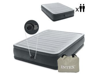 INTEX Luchtbed - 2 persoons - ingebouwde pomp - 203x152x46cm