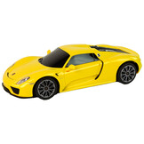 Bestuurbare auto - Porsche 918 - R/C - 19x5x7,5 cm - geel