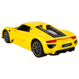 Bestuurbare auto - Porsche 918 - R/C - 19x5x7,5 cm - geel