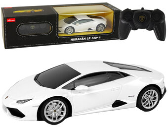 Bestuurbare auto - Lamborghini Huracan - R/C - 19x5x8cm - wit