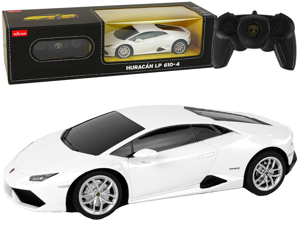 Bestuurbare auto - Lamborghini Huracan - R/C - 19x5x8cm - wit