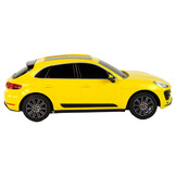 Bestuurbare auto - Porsche Macan Turbo - R/C - 19x7x7,5cm - geel