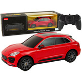 Bestuurbare auto - Porsche Macan Turbo - R/C - 19x7x7,5cm - rood