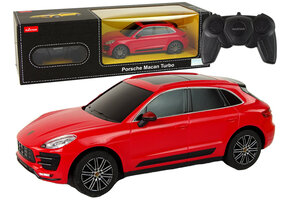 Bestuurbare auto - Porsche Macan Turbo - R/C - 19x7x7,5cm - rood