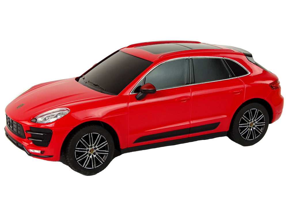 Bestuurbare auto - Porsche Macan Turbo - R/C - 19x7x7,5cm - rood