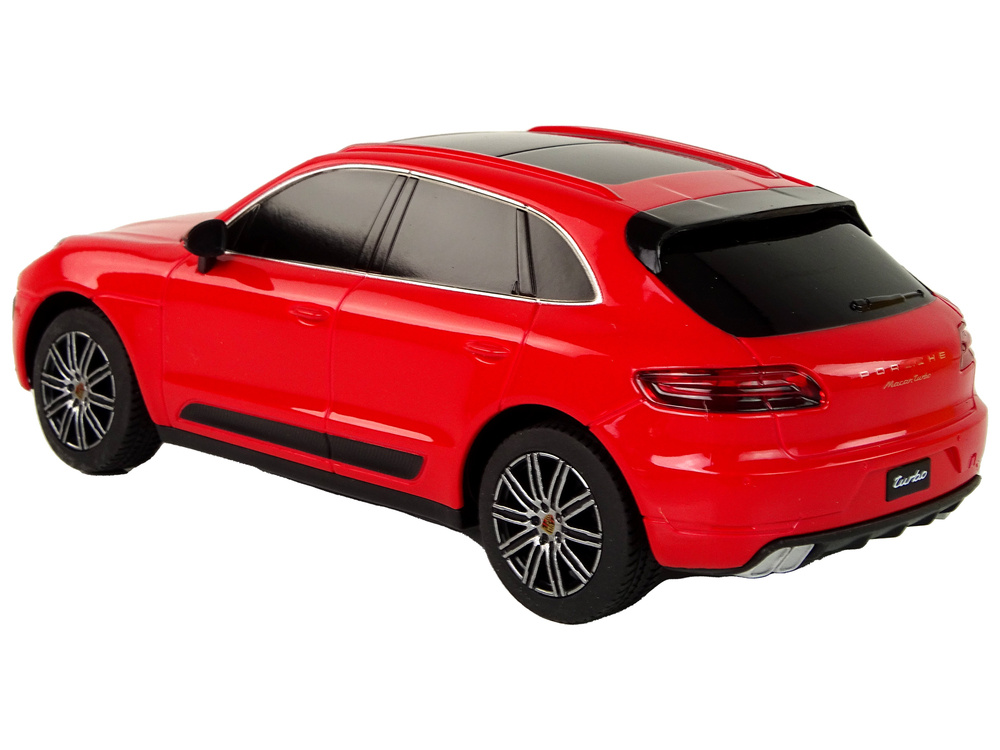 Bestuurbare auto - Porsche Macan Turbo - R/C - 19x7x7,5cm - rood