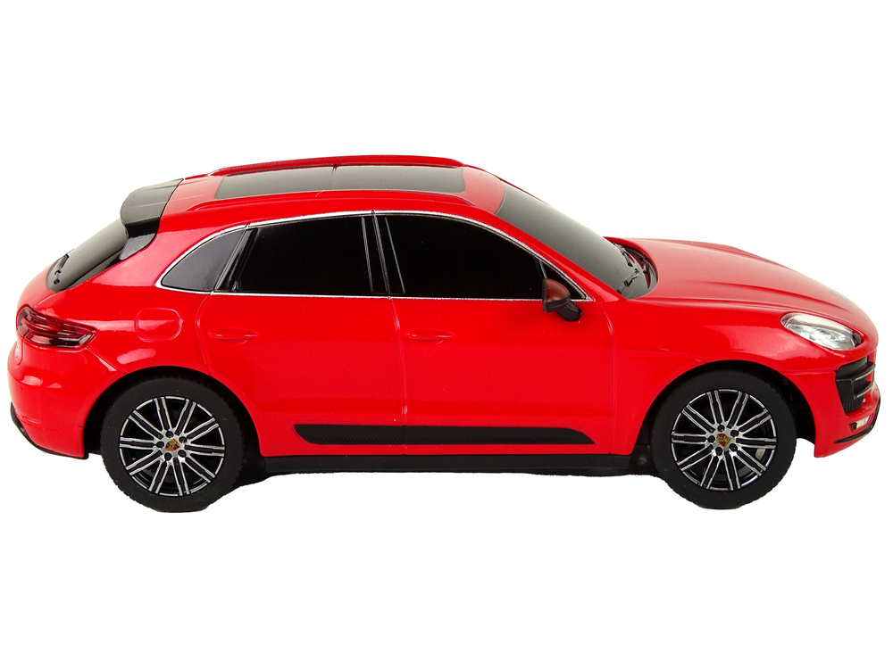 Bestuurbare auto - Porsche Macan Turbo - R/C - 19x7x7,5cm - rood