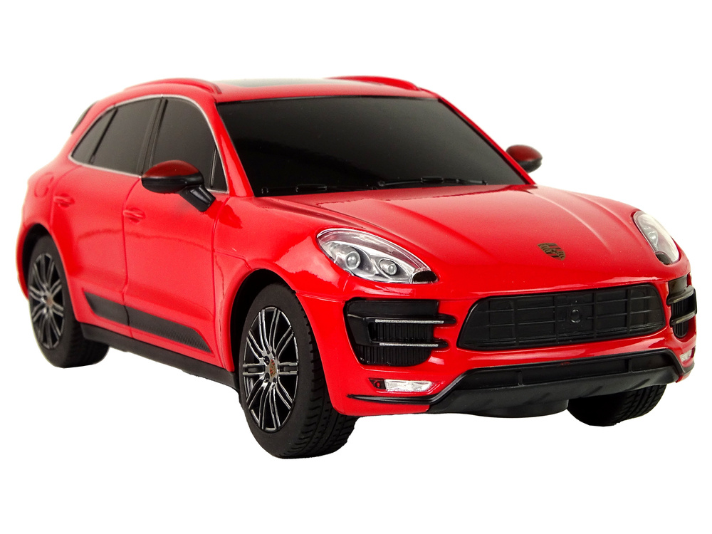 Bestuurbare auto - Porsche Macan Turbo - R/C - 19x7x7,5cm - rood