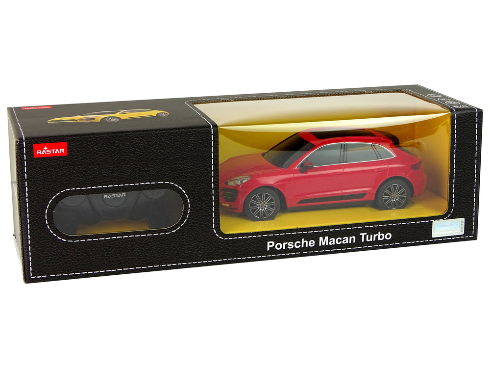 Bestuurbare auto - Porsche Macan Turbo - R/C - 19x7x7,5cm - rood