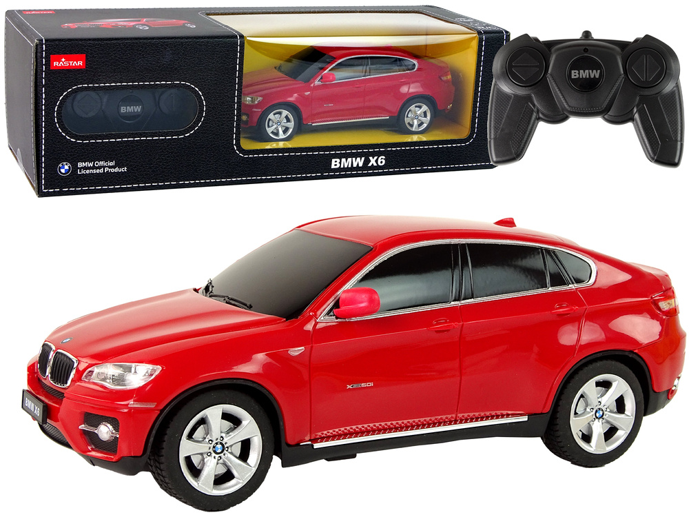 Bestuurbare auto - BMW X6 - R/C - 20x7x8cm - rood