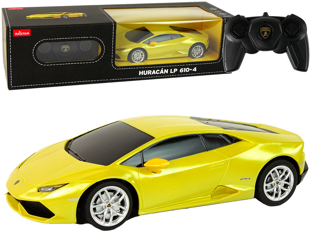 Bestuurbare auto - Lamborghini Huracan﻿ - R/C - 19x5x8cm - geel