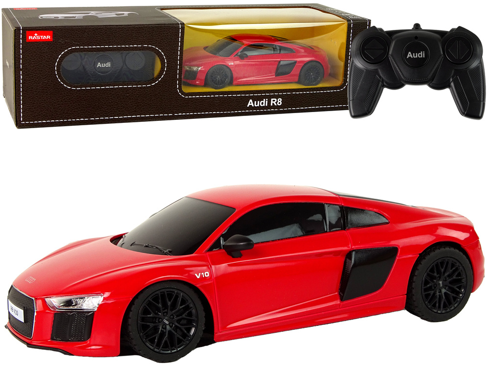 Bestuurbare Auto - Audi R8 - R/C - 18x5x8cm - rood