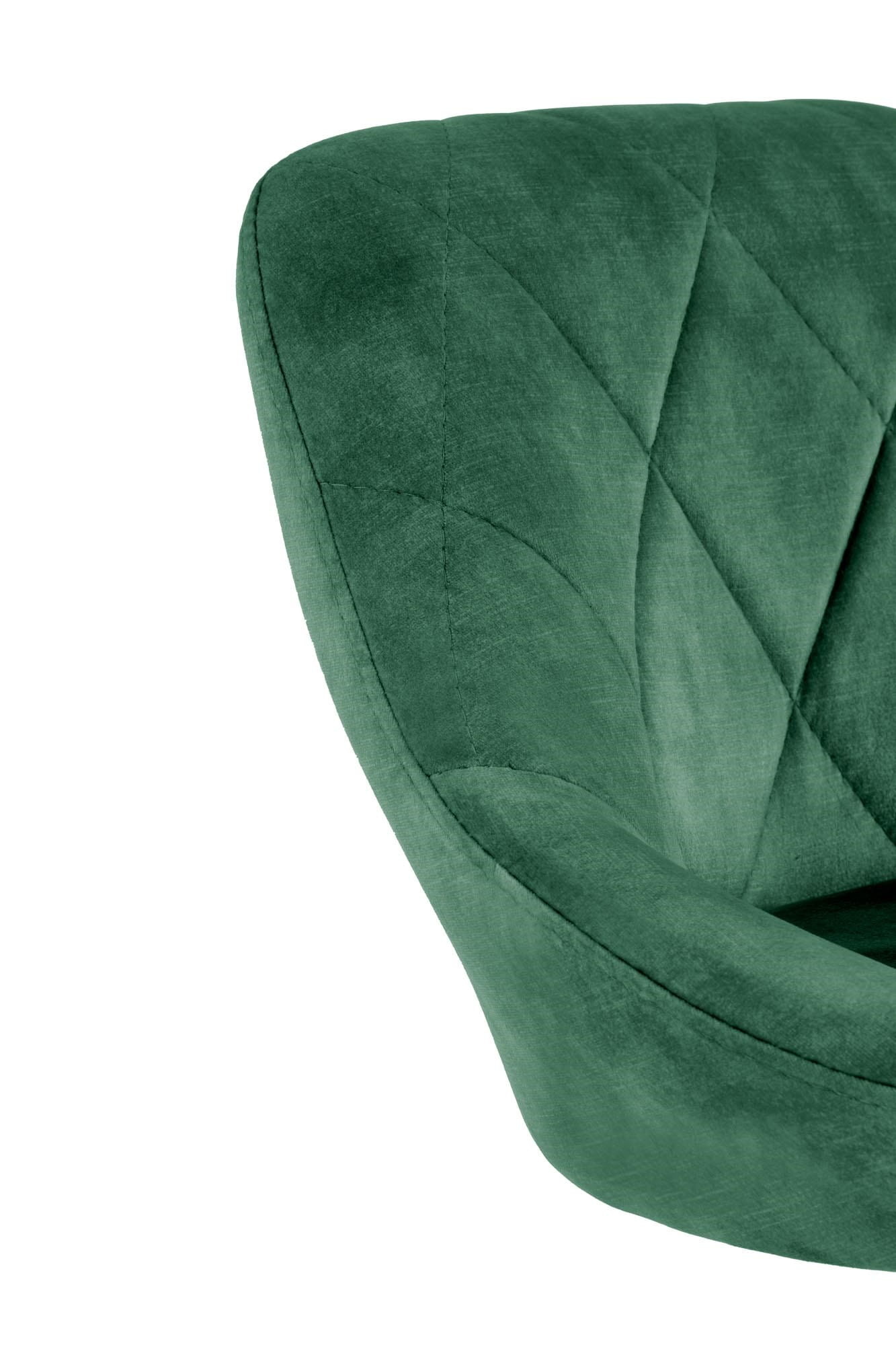 Barkruk velvet - 45x38x83cm - 360 graden draaibaar - donkergroen