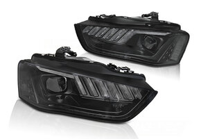 Koplampen geschikt voor AUDI A4 B8 12-15 LED DRL - zwart