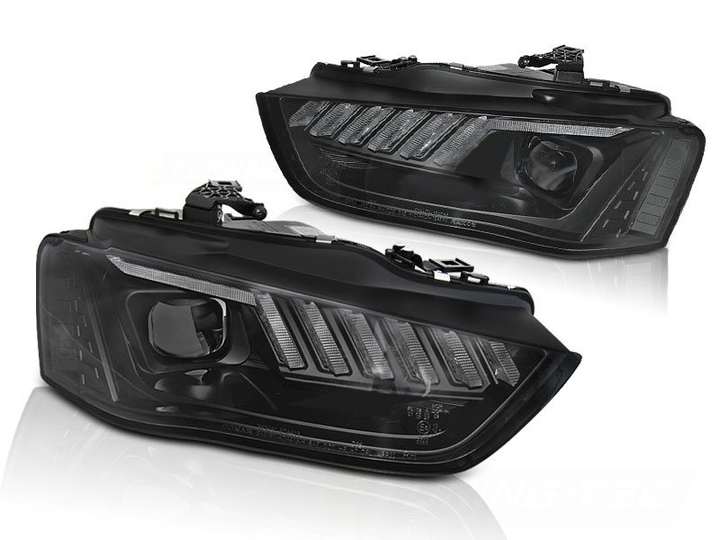 Koplampen voor AUDI A4 B8 12-15 LED DRL - zwart