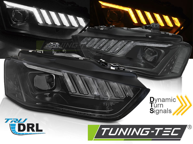 Koplampen voor AUDI A4 B8 12-15 LED DRL - zwart