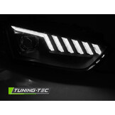 Koplampen voor AUDI A4 B8 12-15 LED DRL - zwart