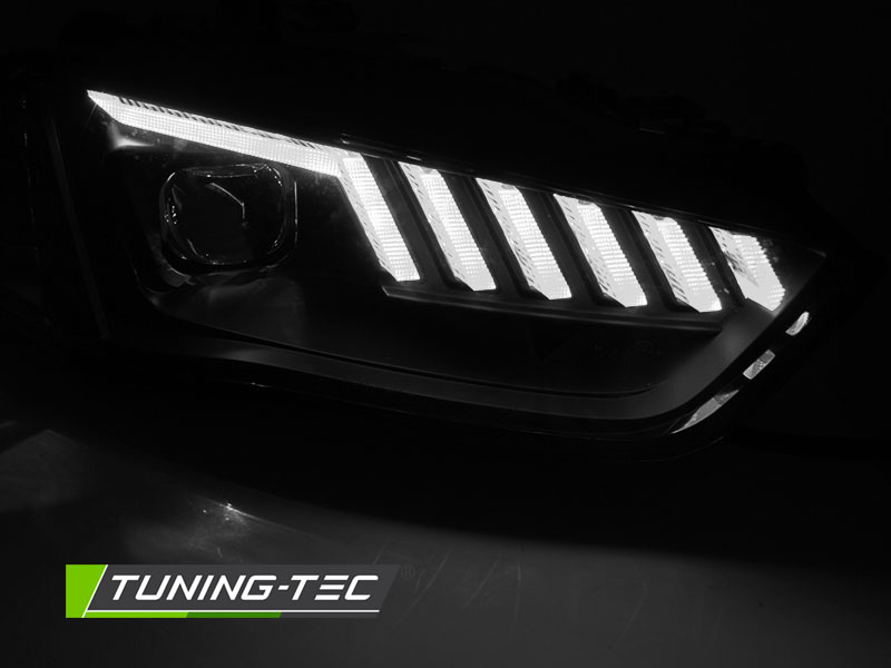 Koplampen geschikt voor AUDI A4 B8 12-15 LED DRL - zwart