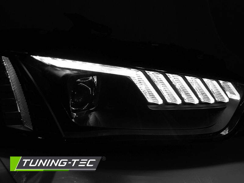 Koplampen geschikt voor AUDI A4 B8 12-15 LED DRL - zwart