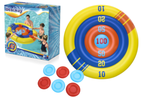 Werpsel - opblaasbaar werpspel - Ø 140 cm - met frisbees