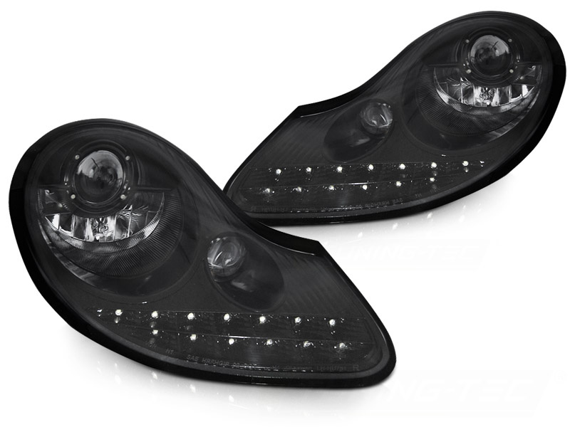 Koplampen PORSCHE BOXSTER 96-04 /911 996 - glanzend zwart