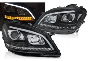 Koplampen MERCEDES W164 ML M-klasse 09-11 - Tube light - zwart