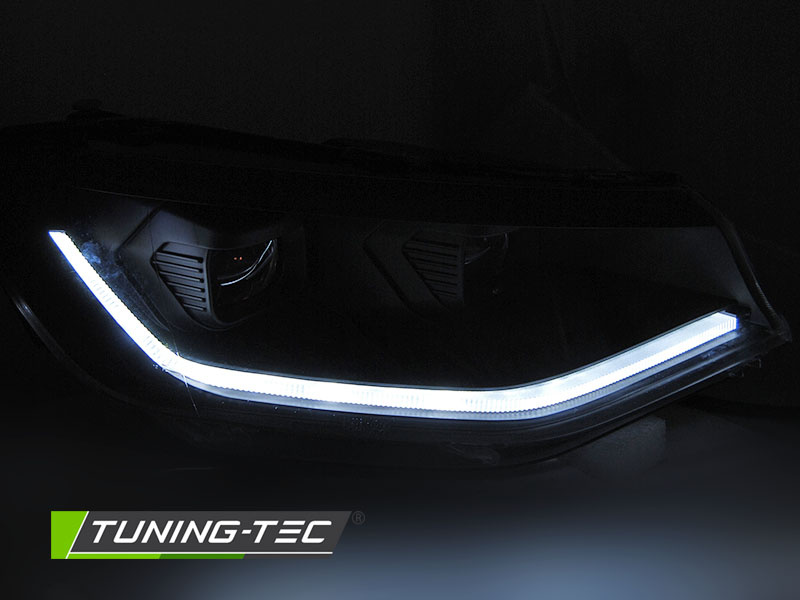 Koplampen voor VW CADDY 20- tube light DRL - zwart
