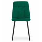 Velvet eetkamerstoel KARA - 44,5x50,5x87cm - donkergroen