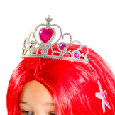 Zeemeermin jurk - maat 120 - met rode pruik en accessoires