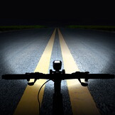 Fietscomputer - met fietslamp en kilometerteller - zwart