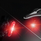 Fietscomputer - met fietslamp en kilometerteller - zwart