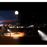 Fietscomputer - met fietslamp en kilometerteller - zwart