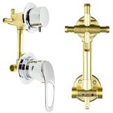 Mengkraan voor hydromassagecabine - 145mm - 4 functies - chroom