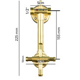Mengkraan voor hydromassagecabine - 145mm - 4 functies - chroom
